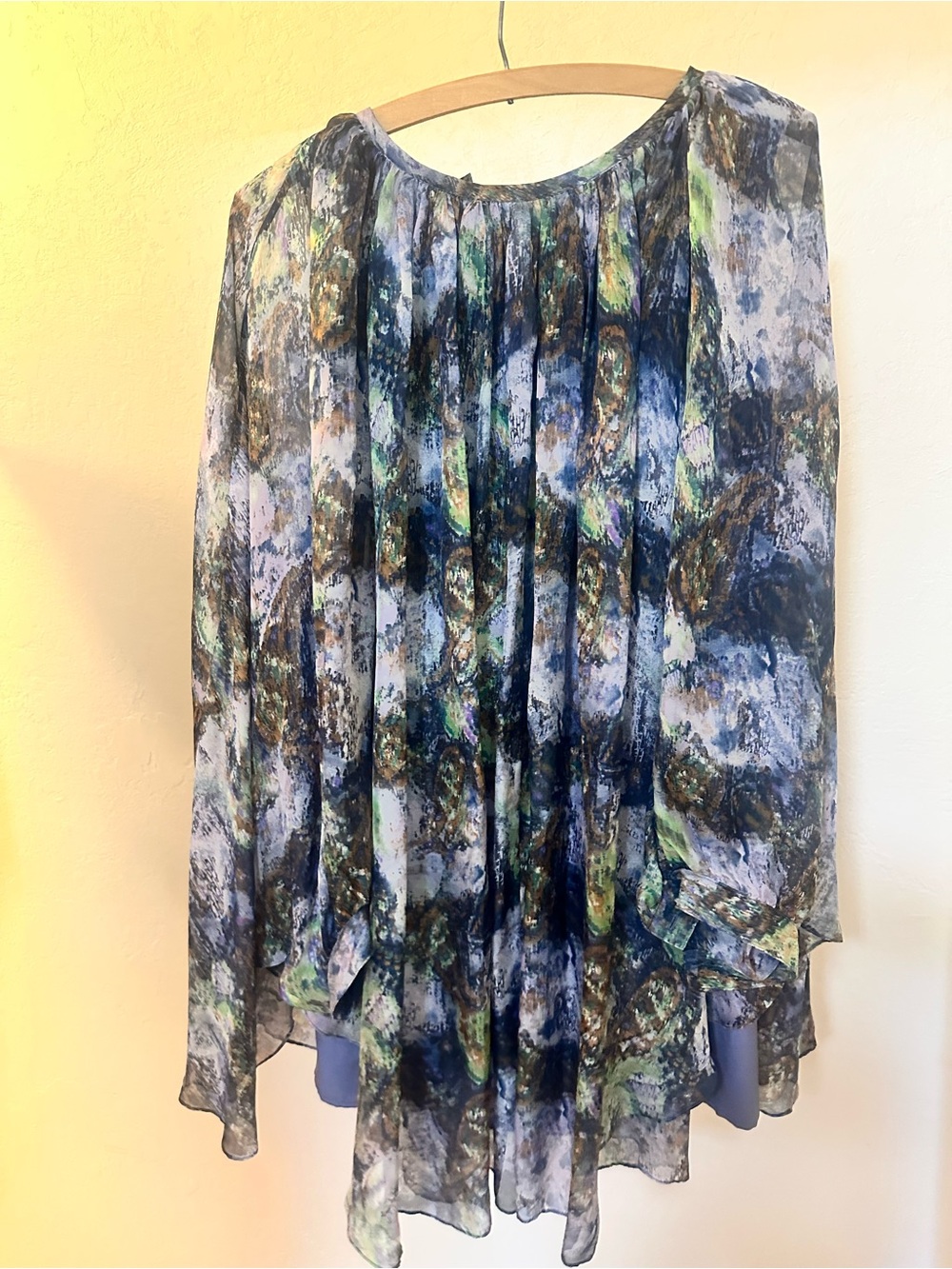 Catherine Malandrino Silk Cape Dress